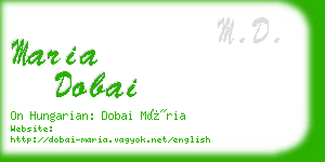 maria dobai business card